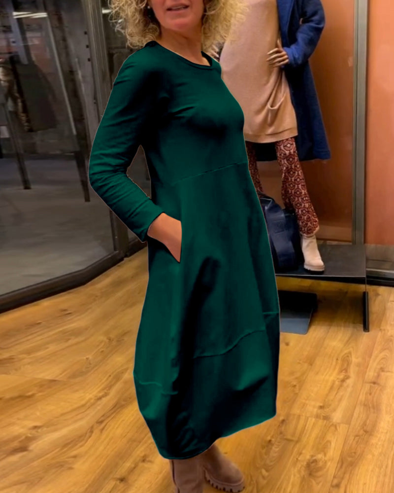 Andrée - Élégante robe midi avec poches