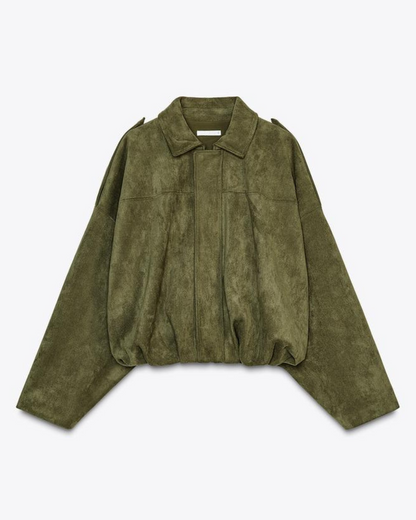 Fanchon - Veste bomber en daim chic et multifonctionnelle