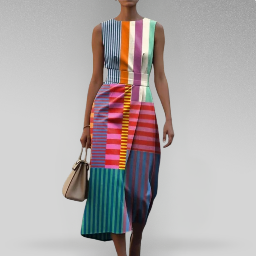 Adélaïde – Robe sans manches à motifs