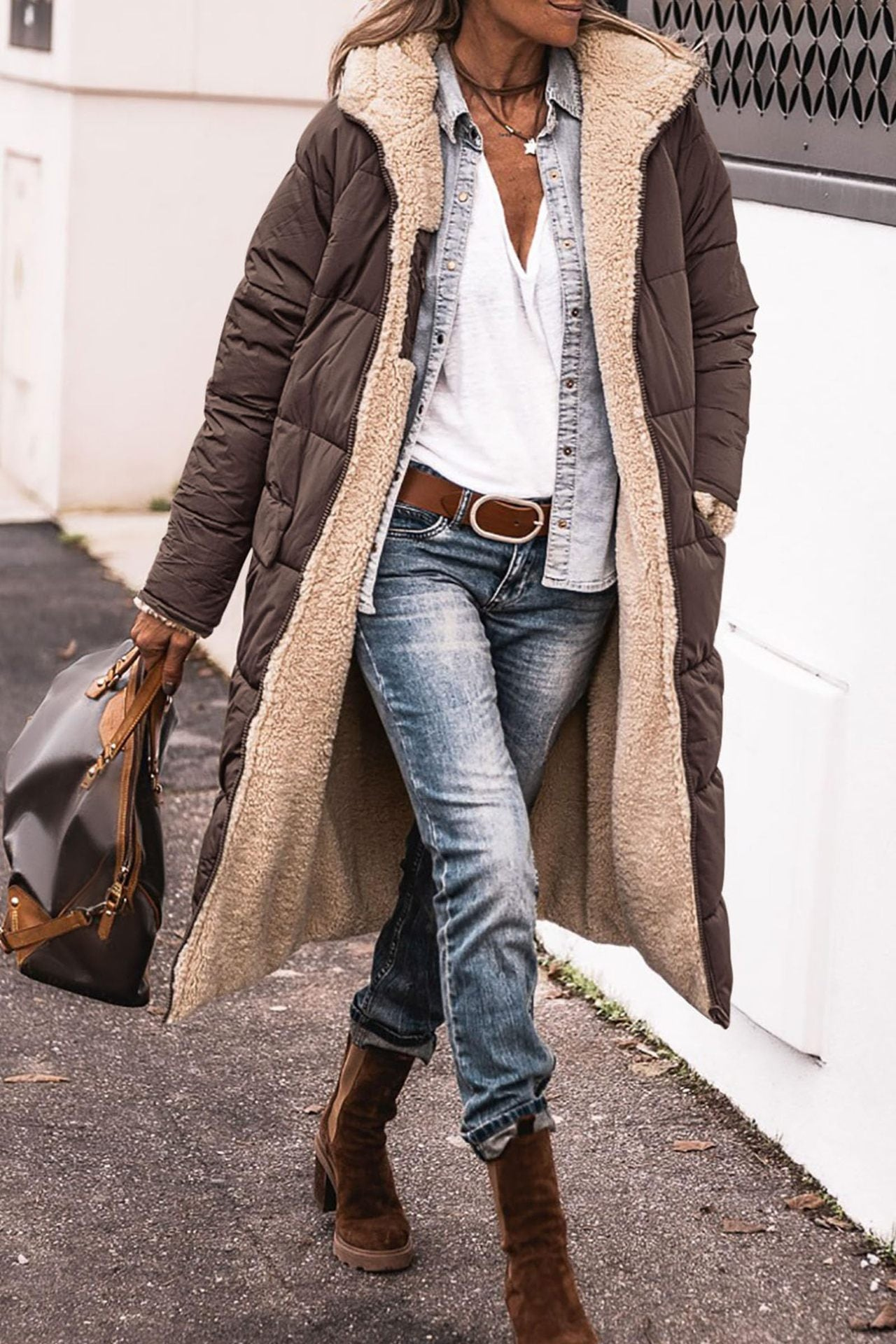 Héloïse - Manteau réversible chic et douillet