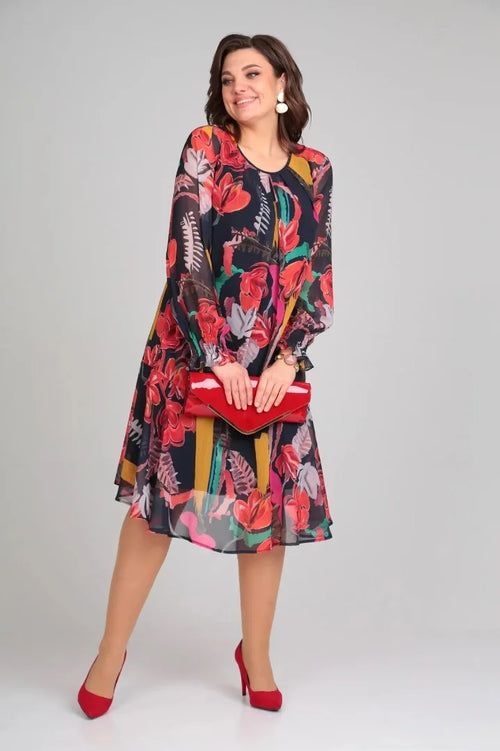 Francine - Élégante Robe Fleurie à la Mode
