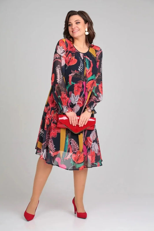 Francine - Élégante Robe Fleurie à la Mode