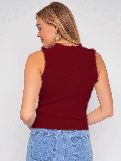Césarine – Blouse à volants brillants pour femmes