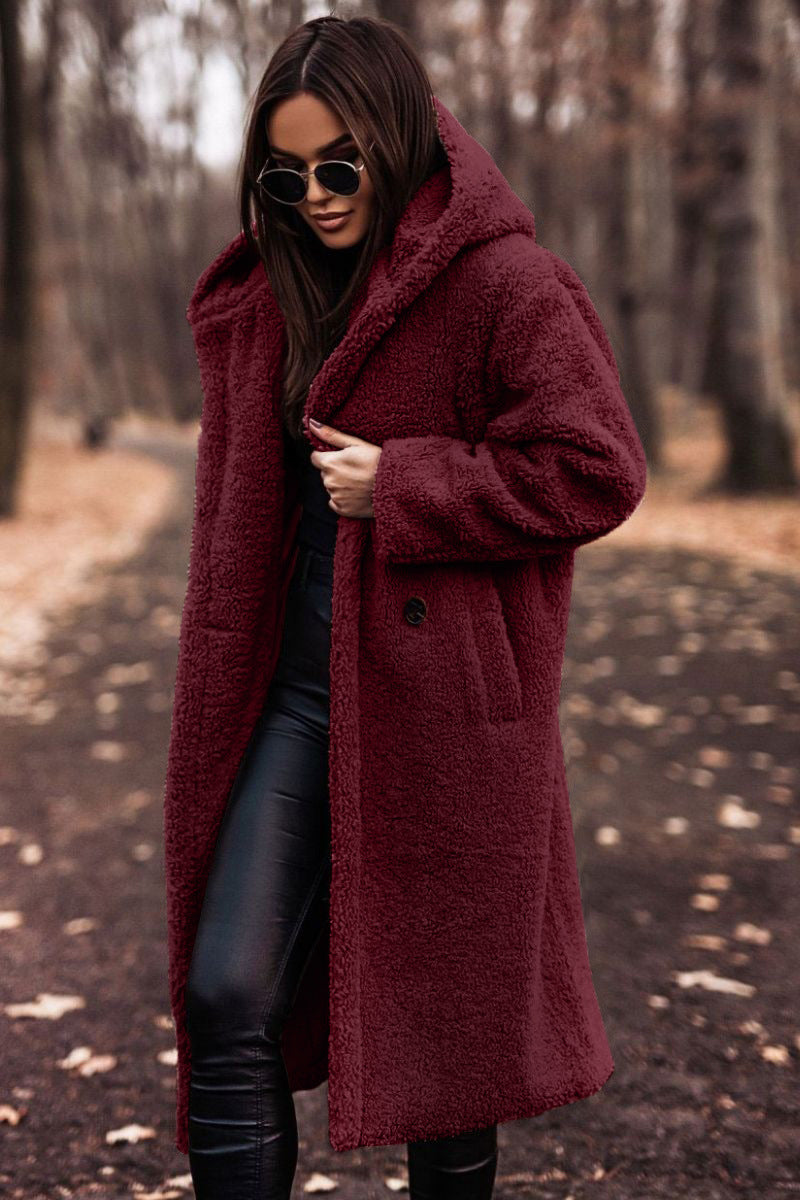 Astrid - Chic Wool Hooded Coat