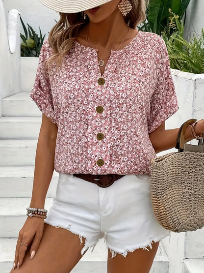 Janelle – Élégante blouse légère à motifs floraux