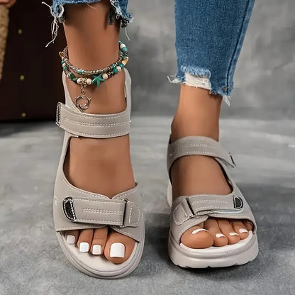 Célianne – Confortables Sandales Orthopédiques à Talon Compensé