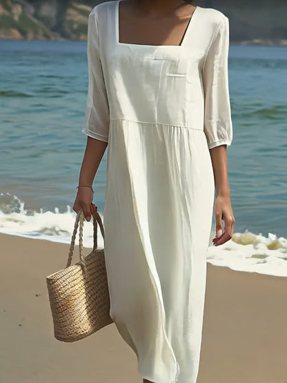 Lunelle – Robe décontractée en lin