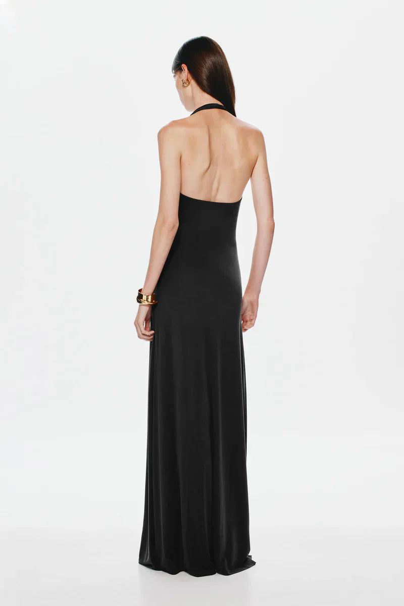 Aliane – Long Draped Cupro Dress