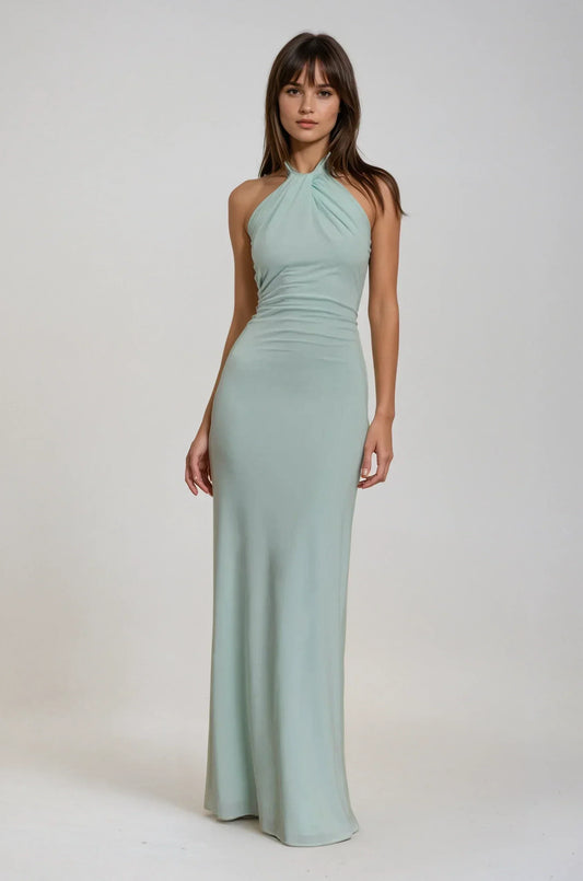 Élaria – Robe Maxi Fluide à Dos Nu