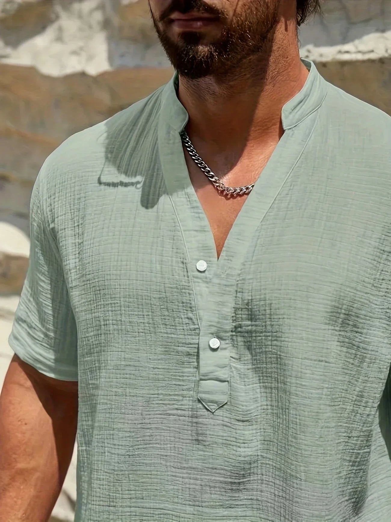 Vitoria™ | Élégante chemise d'été à col haut