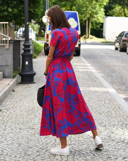 Frédérique – Robe d'été fluide à motifs floraux