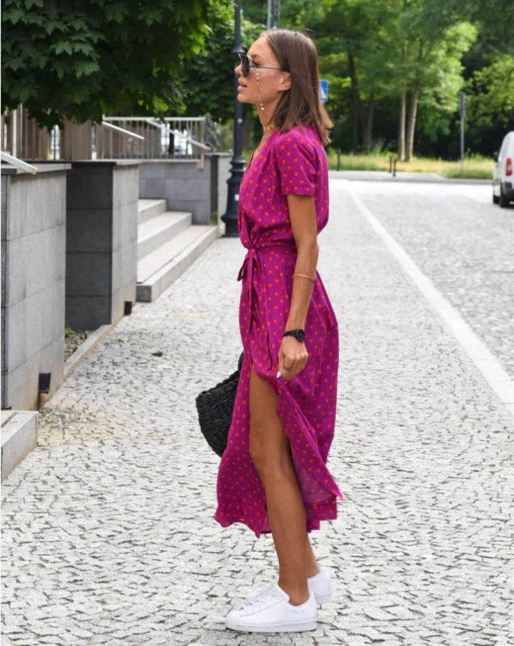 Frédérique – Robe d'été fluide à motifs floraux