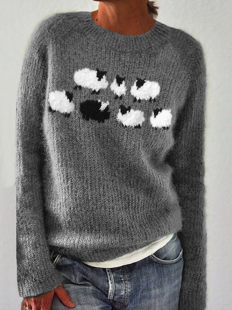Verde - Pull artisanal à manches longues