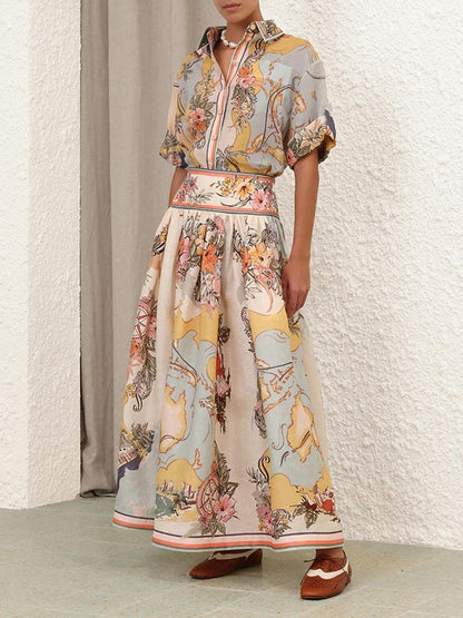 Ondina – Jupe trapèze vintage à taille ample