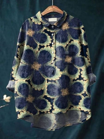 Gwladys – Élégante blouse fluide à motif floral