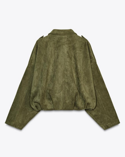 Fanchon - Veste bomber en daim chic et multifonctionnelle
