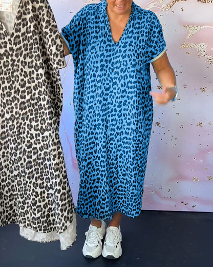 Théophanie - Élégante et Confortable Robe Léopard