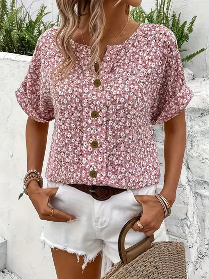 Janelle – Élégante blouse légère à motifs floraux