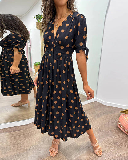 Clemencia – Élégante robe à pois