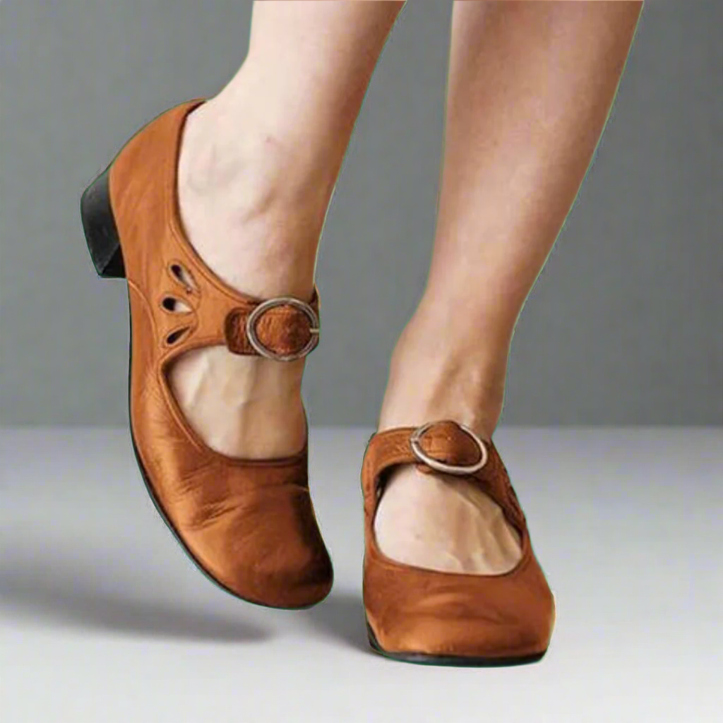 Vespera - Sandales orthopédiques en cuir avec semelle compensée ultra-confortable