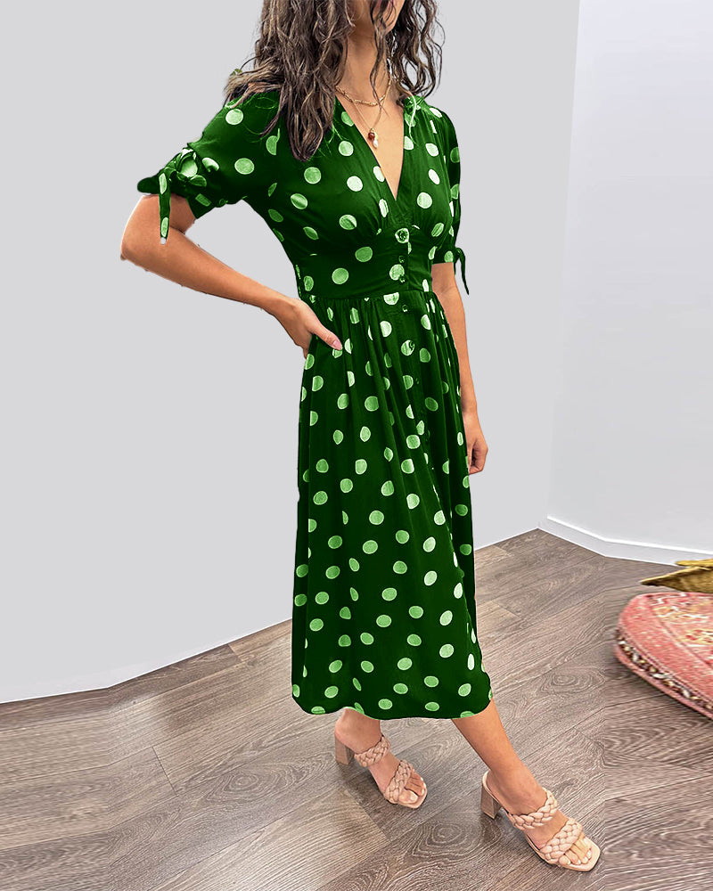 Clemencia – Élégante robe à pois