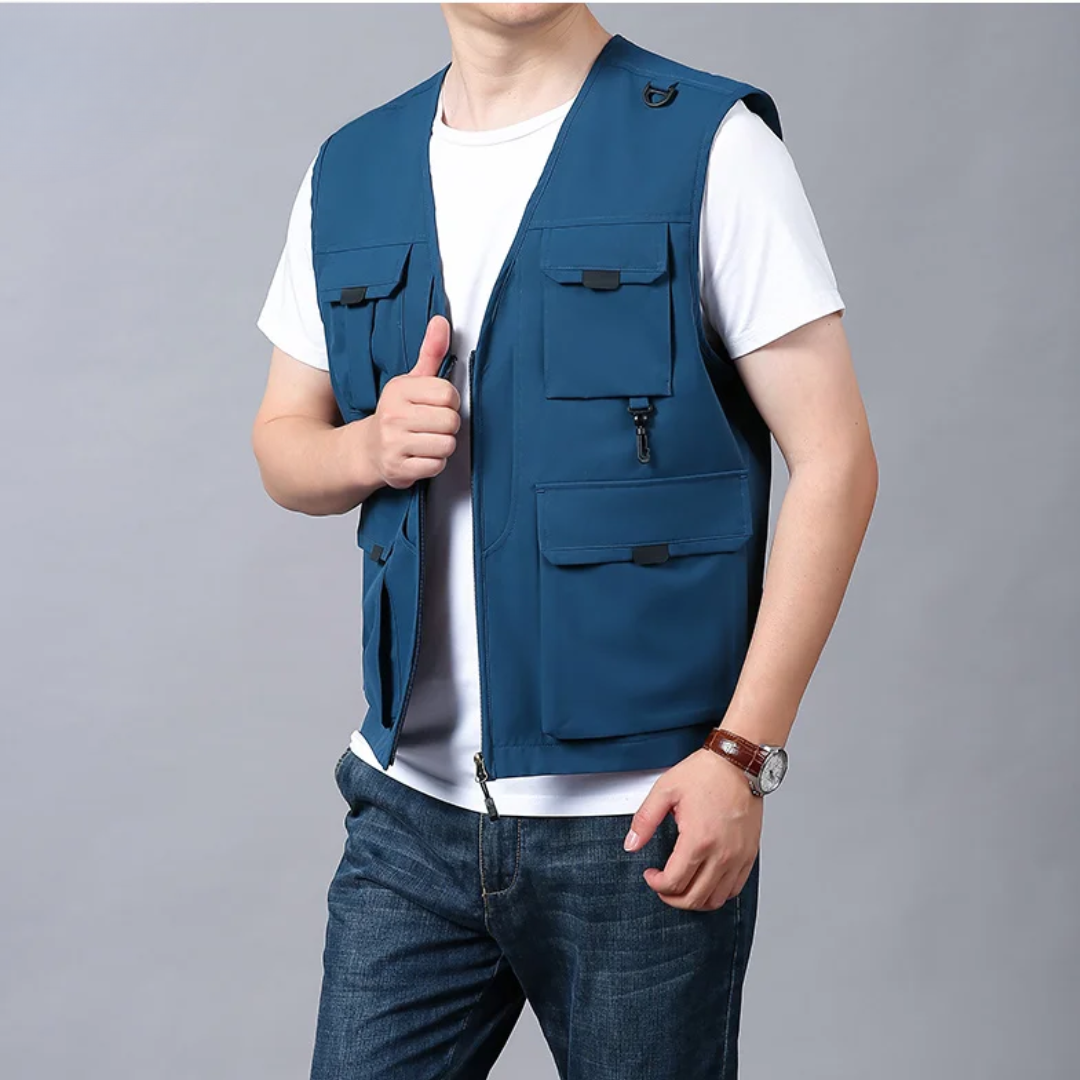 Eloïs – Gilet Cargo Respirant à Multiples Poches