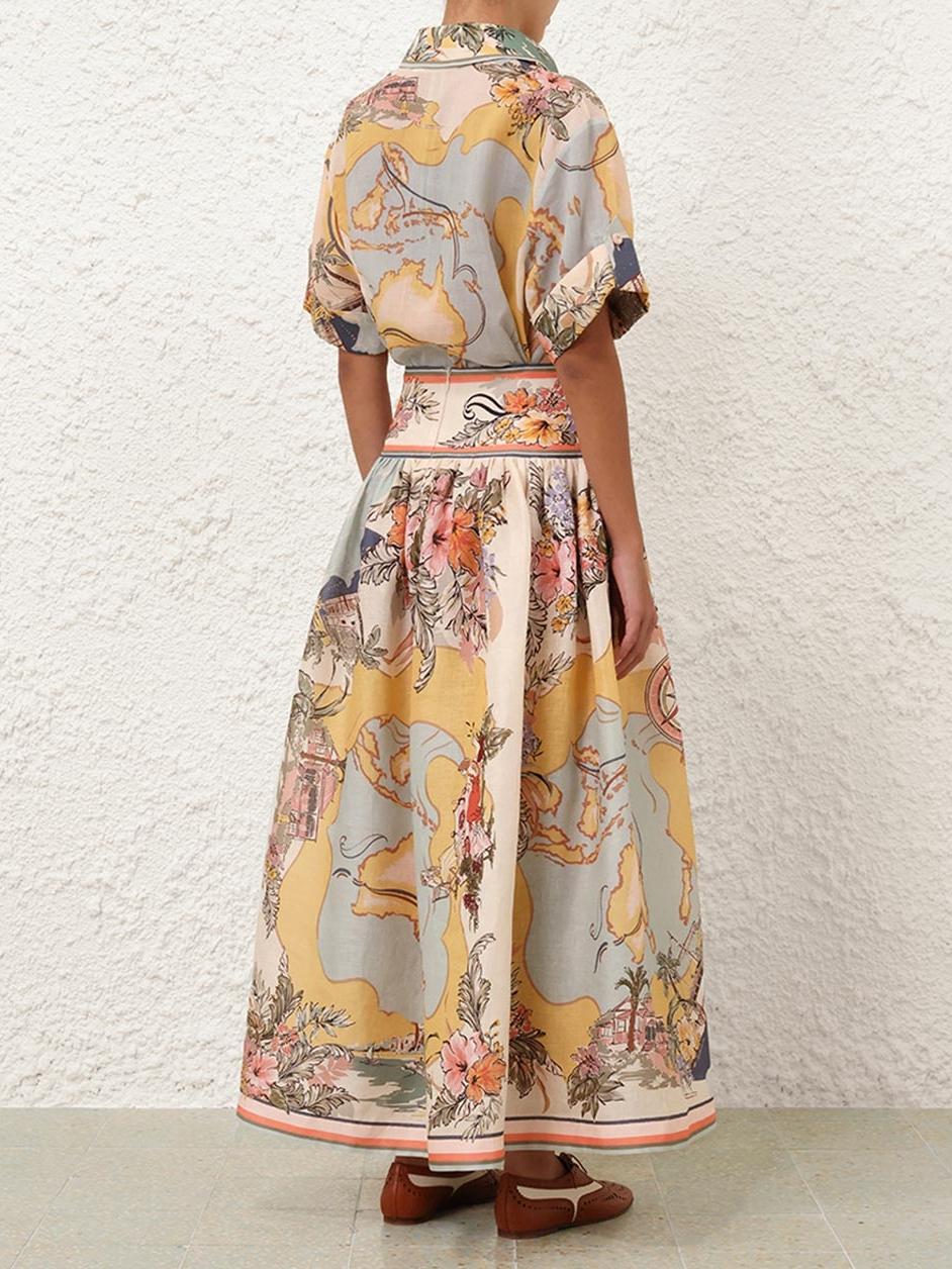 Ondina – Jupe trapèze vintage à taille ample