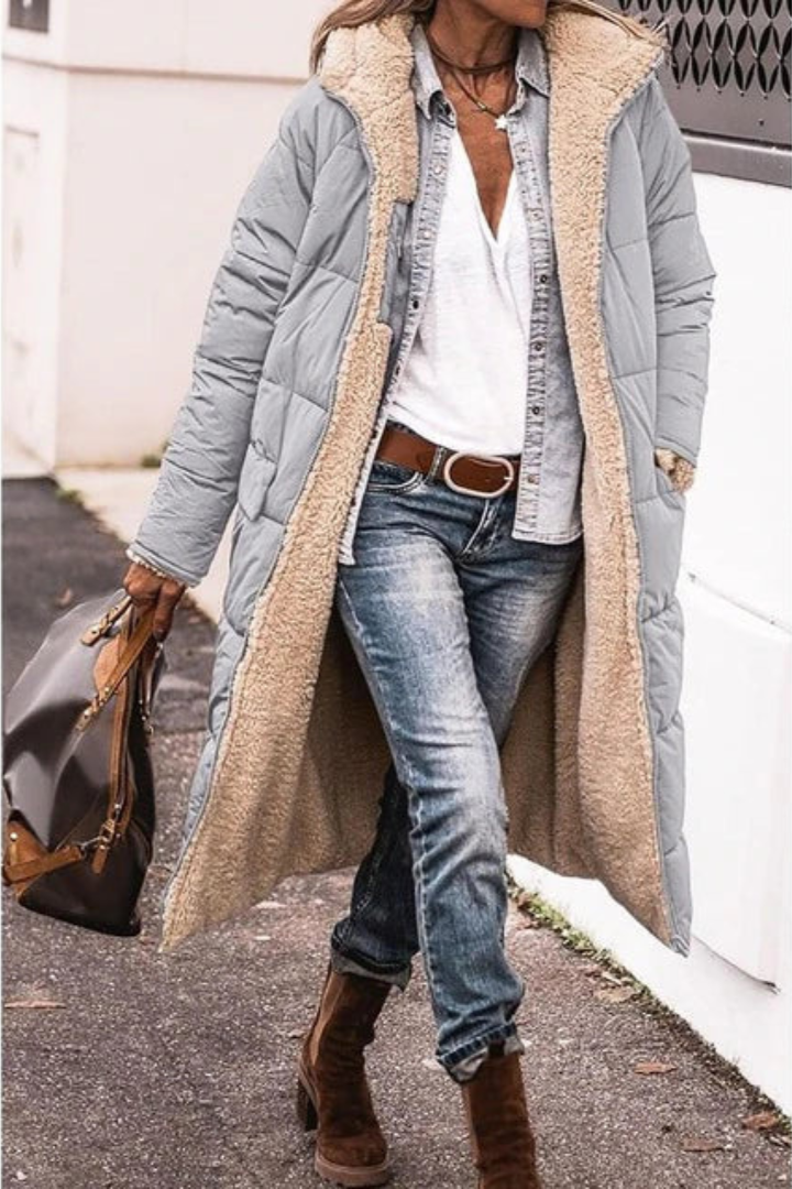 Héloïse - Manteau réversible chic et douillet