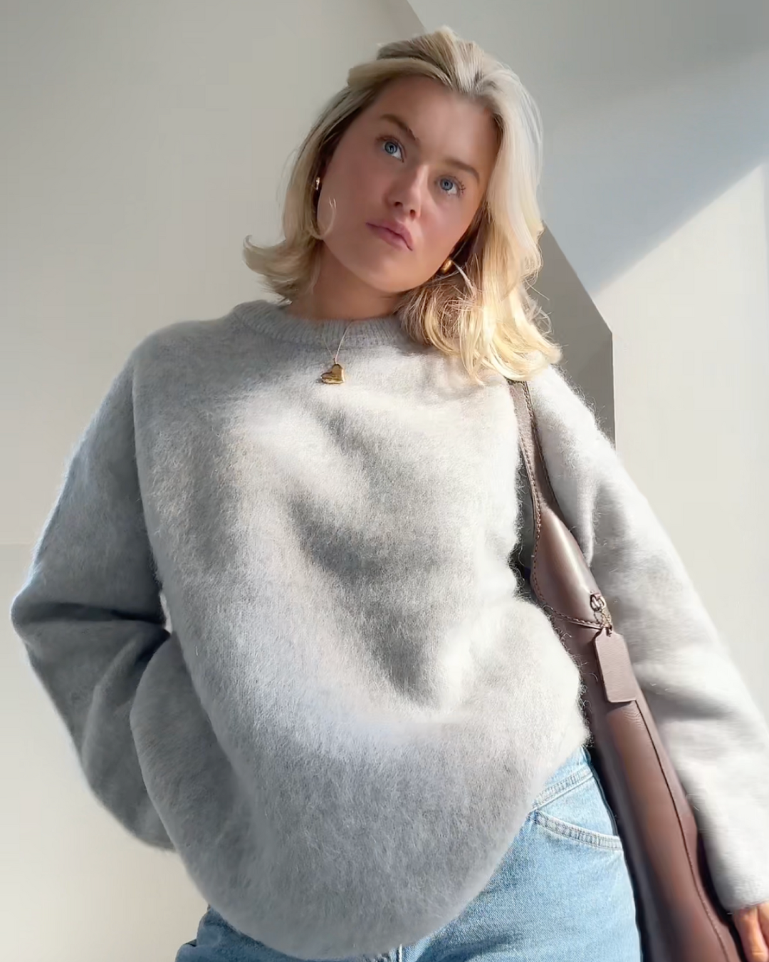 Anastasie - Pull en mélange de mohair à col rond