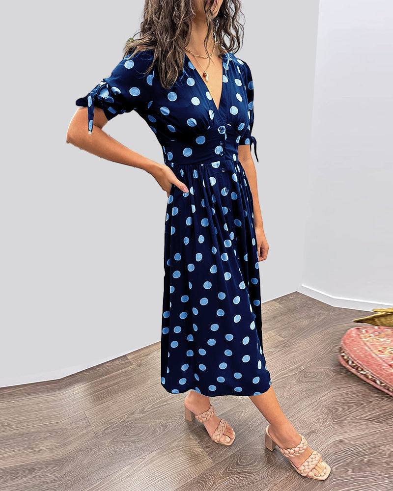 Clemencia – Élégante robe à pois