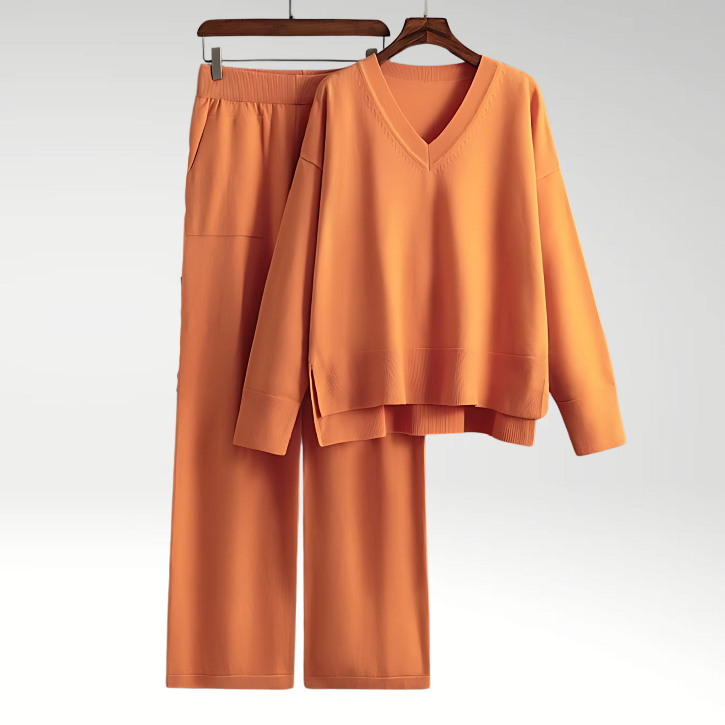 Vitoria™ | Elegant V-Neck Two-Piece Ensemble