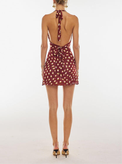 Daphnéa – Robe vintage à pois courte