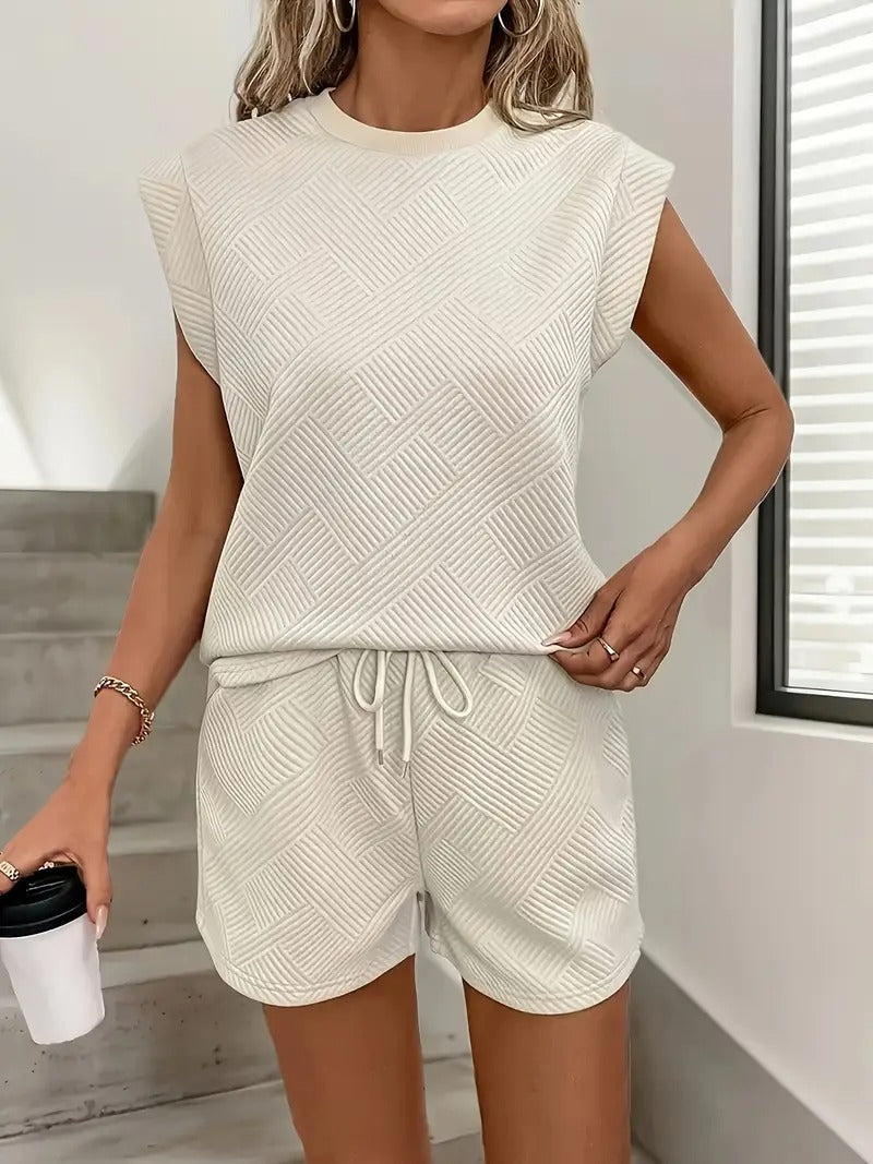 Betsabeé – Ensemble vert avec crop top et short