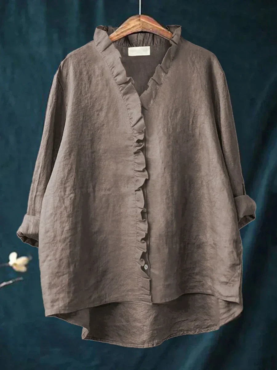 Valeska – Chemise légère en coton et lin" can be rewritten as:

"Valeska – Chemise aérienne en mélange de coton et lin