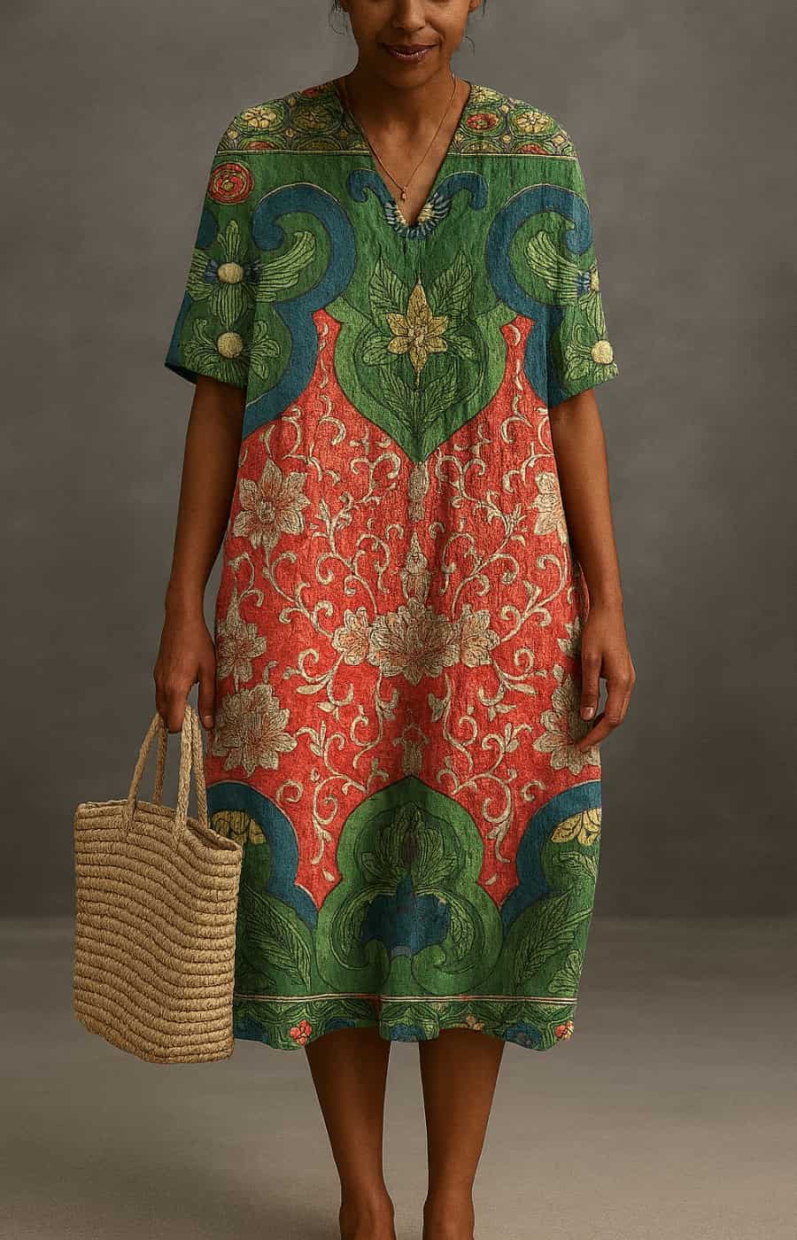 Hyacinthe – Vintage Floral Maxi Dress