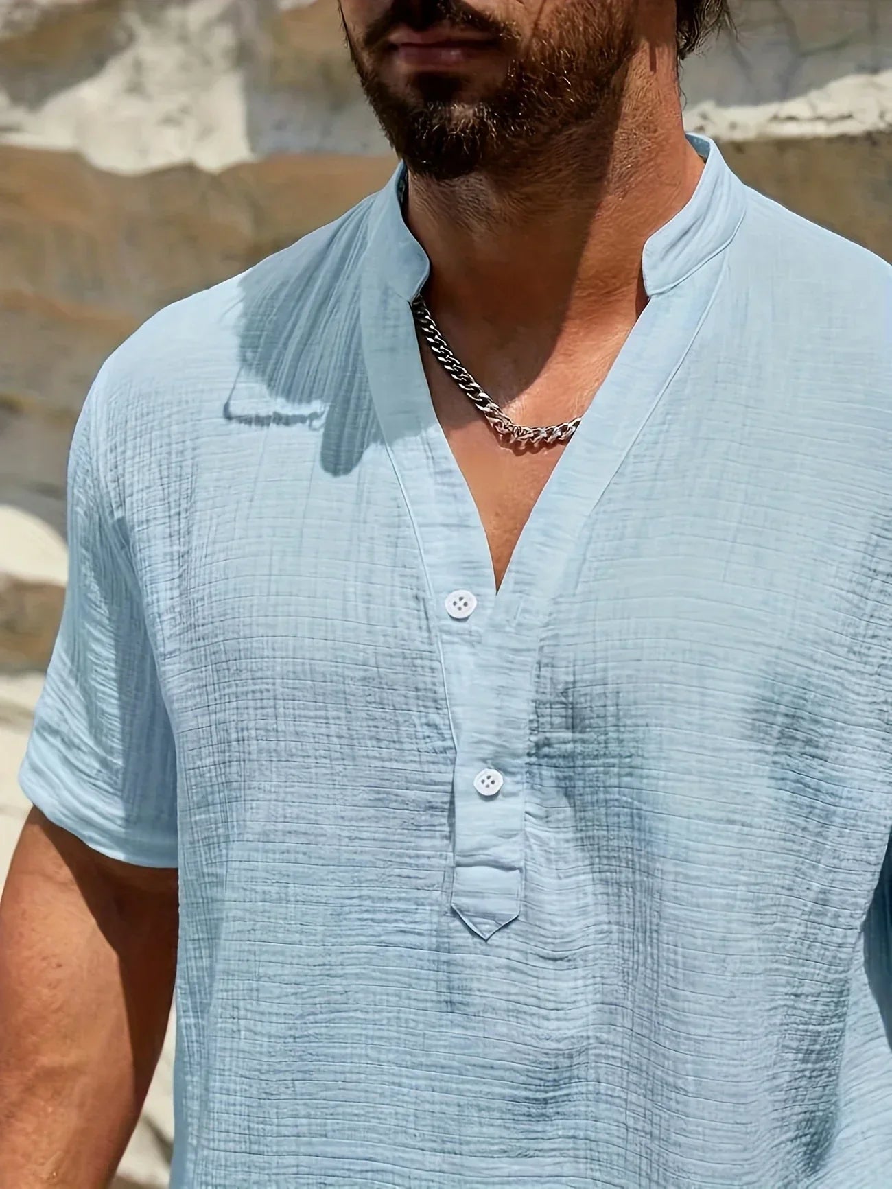 Vitoria™ | Élégante chemise d'été à col haut