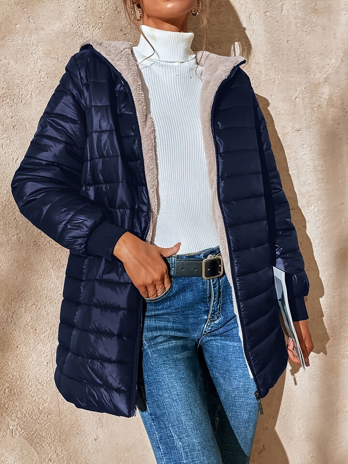 Carole - Élégante Veste Longue Imperméable