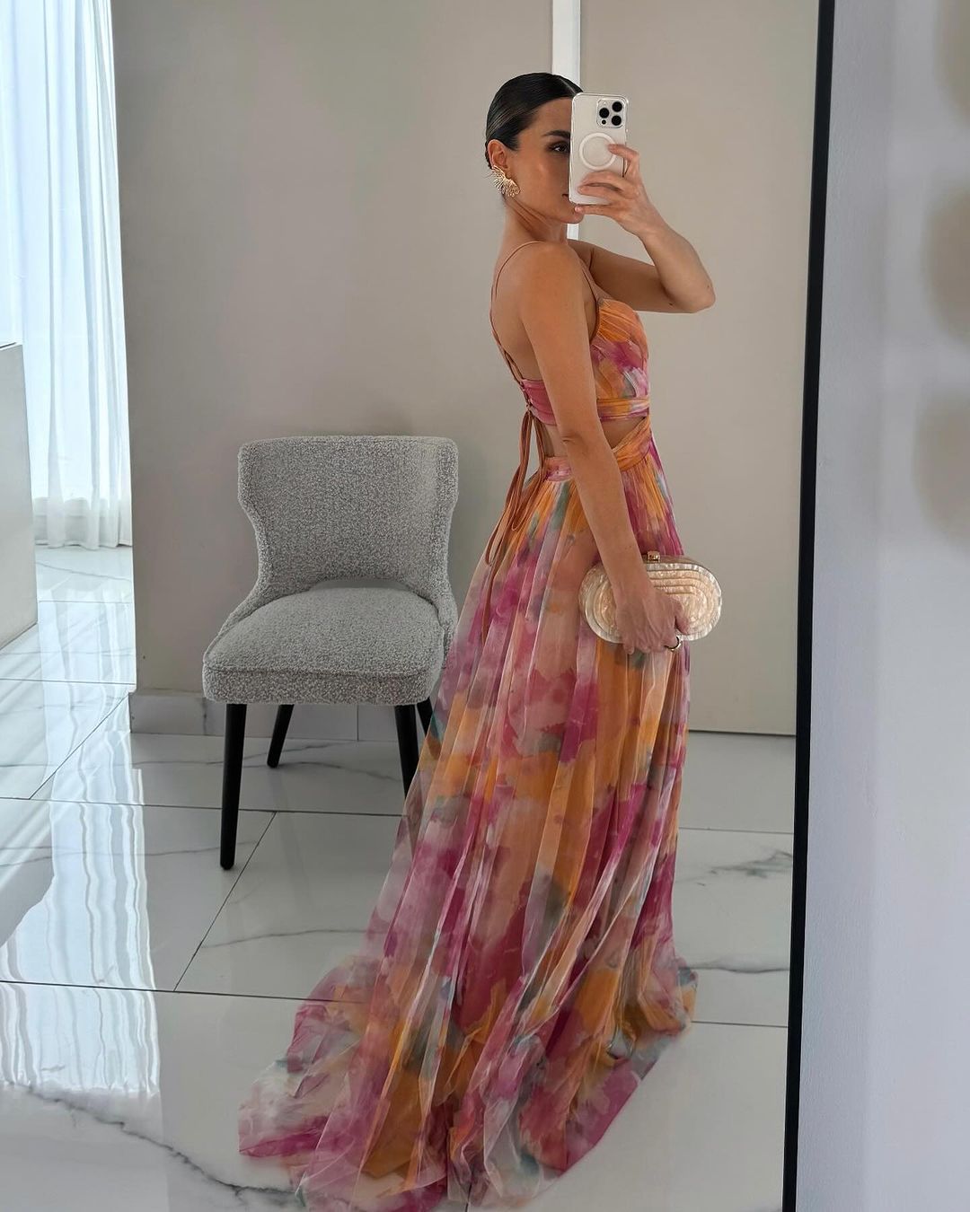 Eulalie – Élégante robe longue avec lacets