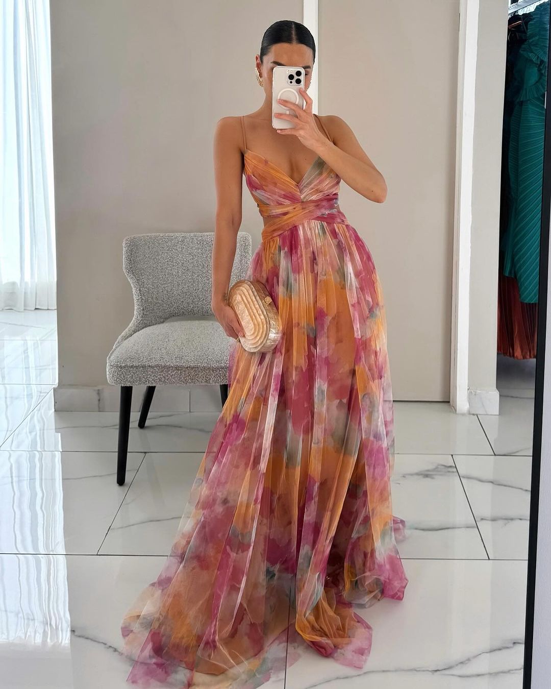 Eulalie – Élégante robe longue avec lacets