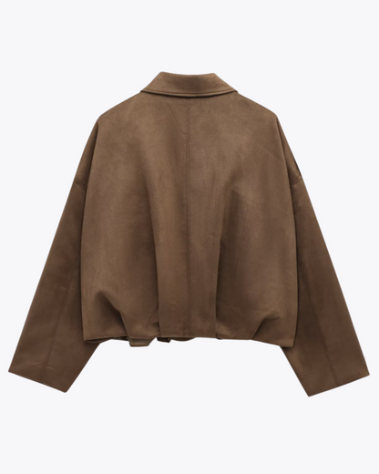 Fanchon - Veste bomber en daim chic et multifonctionnelle