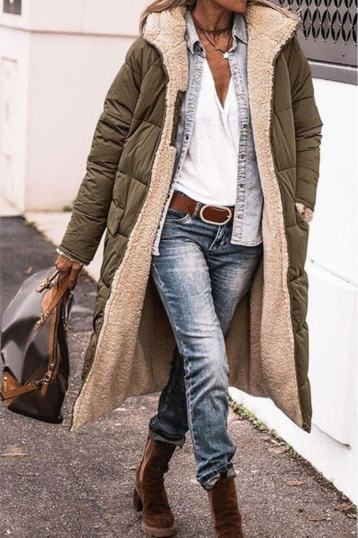 Héloïse - Manteau réversible chic et douillet