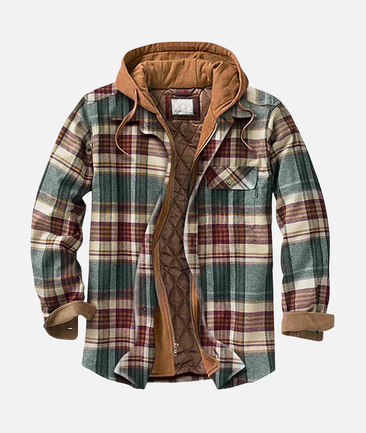 Alain – Veste à carreaux en patchwork