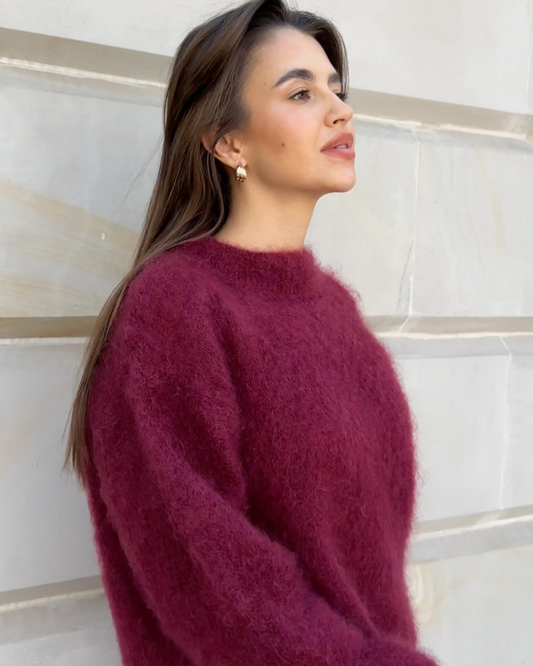 Anastasie - Pull en mélange de mohair à col rond