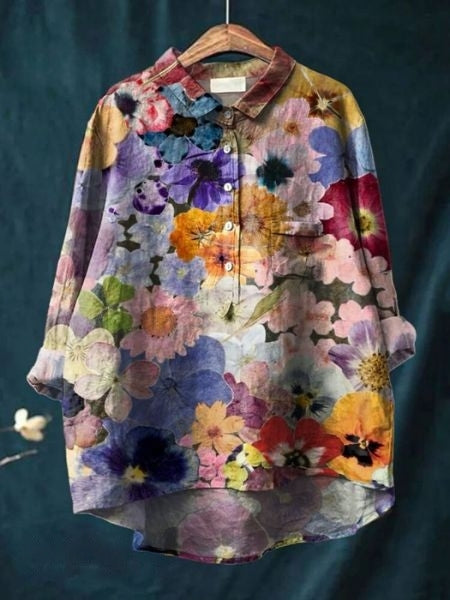 Gwladys – Élégante blouse fluide à motif floral