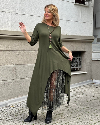 Tahlia – Élégante tunique robe à motif léopard