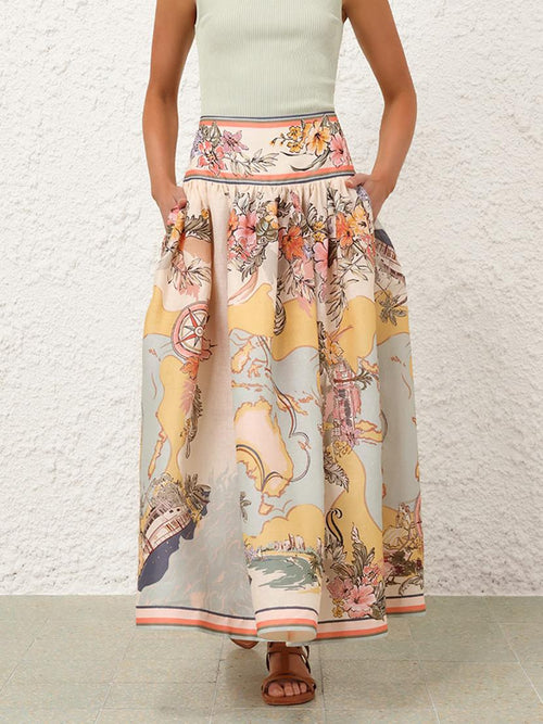 Ondina – Jupe trapèze vintage à taille ample