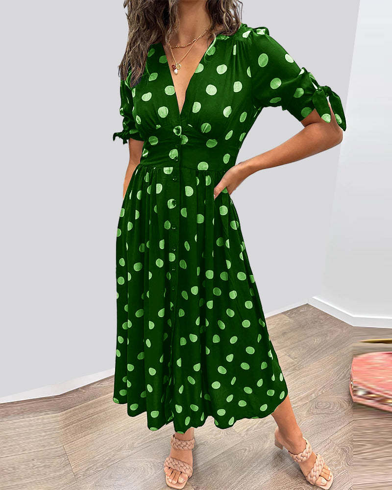 Clemencia – Élégante robe à pois