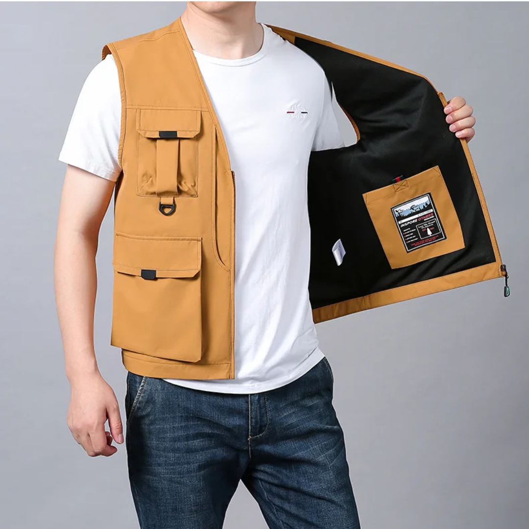 Eloïs – Gilet Cargo Respirant à Multiples Poches