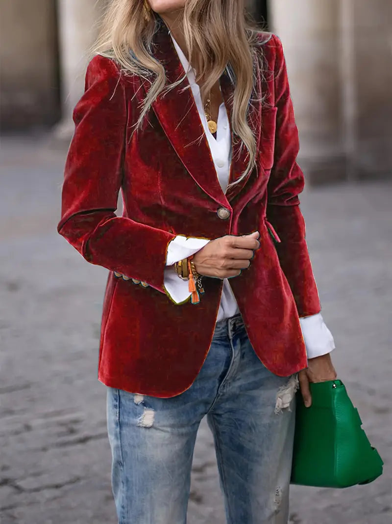 Nessa - Blazer Chic en Velours