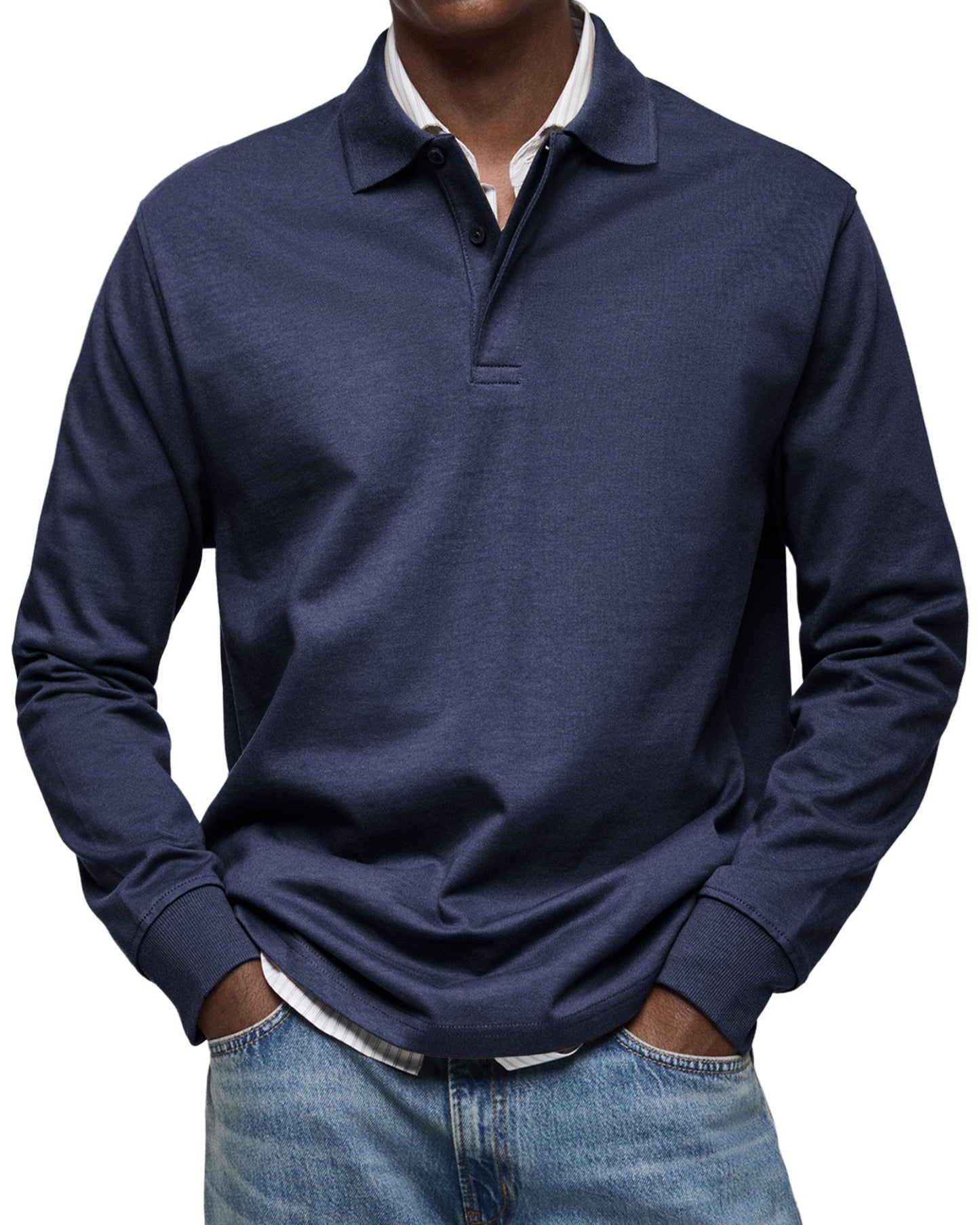 Vitoria™ - Chemise Poloshirt Décontractée à Manches Longues